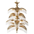 Palmera Brass Crystal Chandelier by Bling Lighting Studio