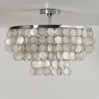 Pearl Shell Ceiling Lamp by Bling Lighting Studio