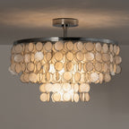 Pearl Shell Ceiling Lamp by Bling Lighting Studio