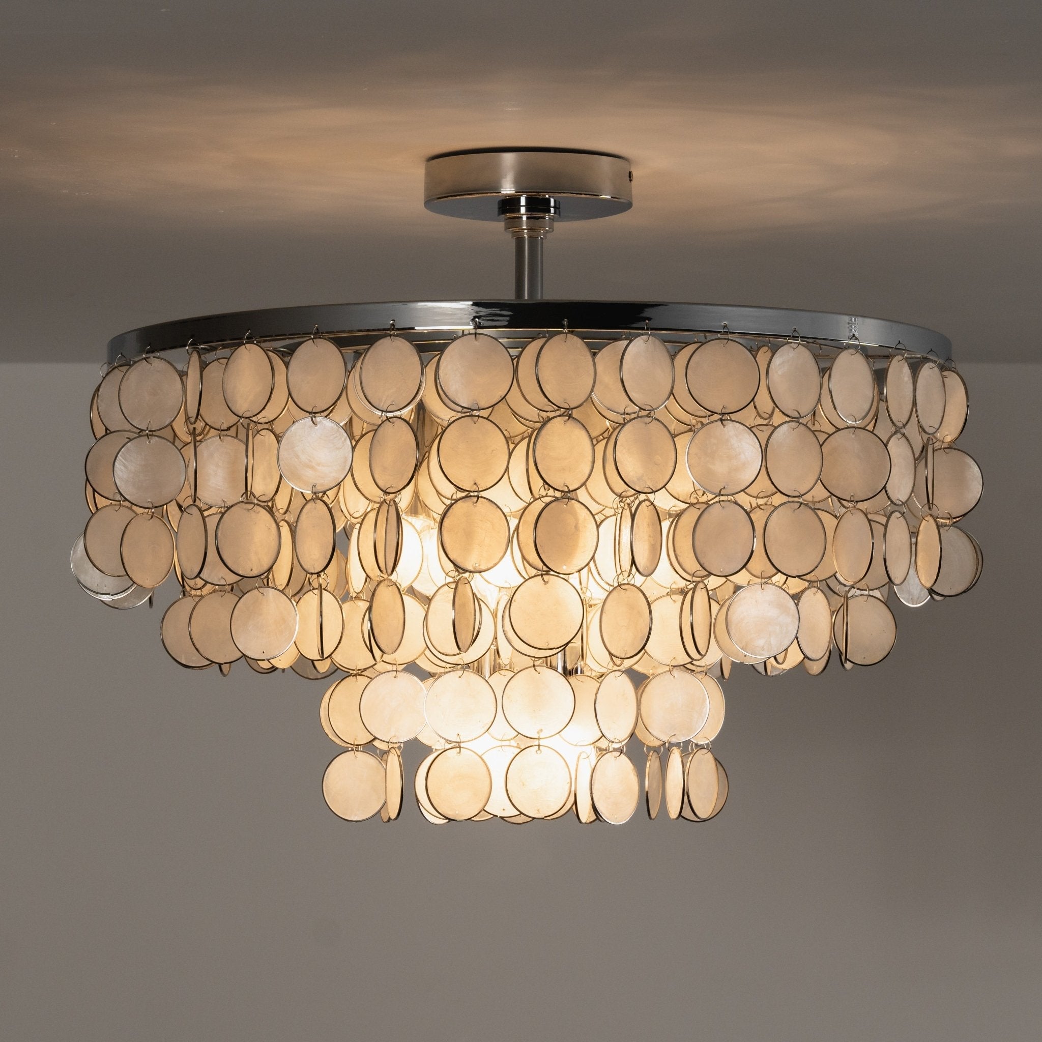 Pearl Shell Ceiling Lamp by Bling Lighting Studio