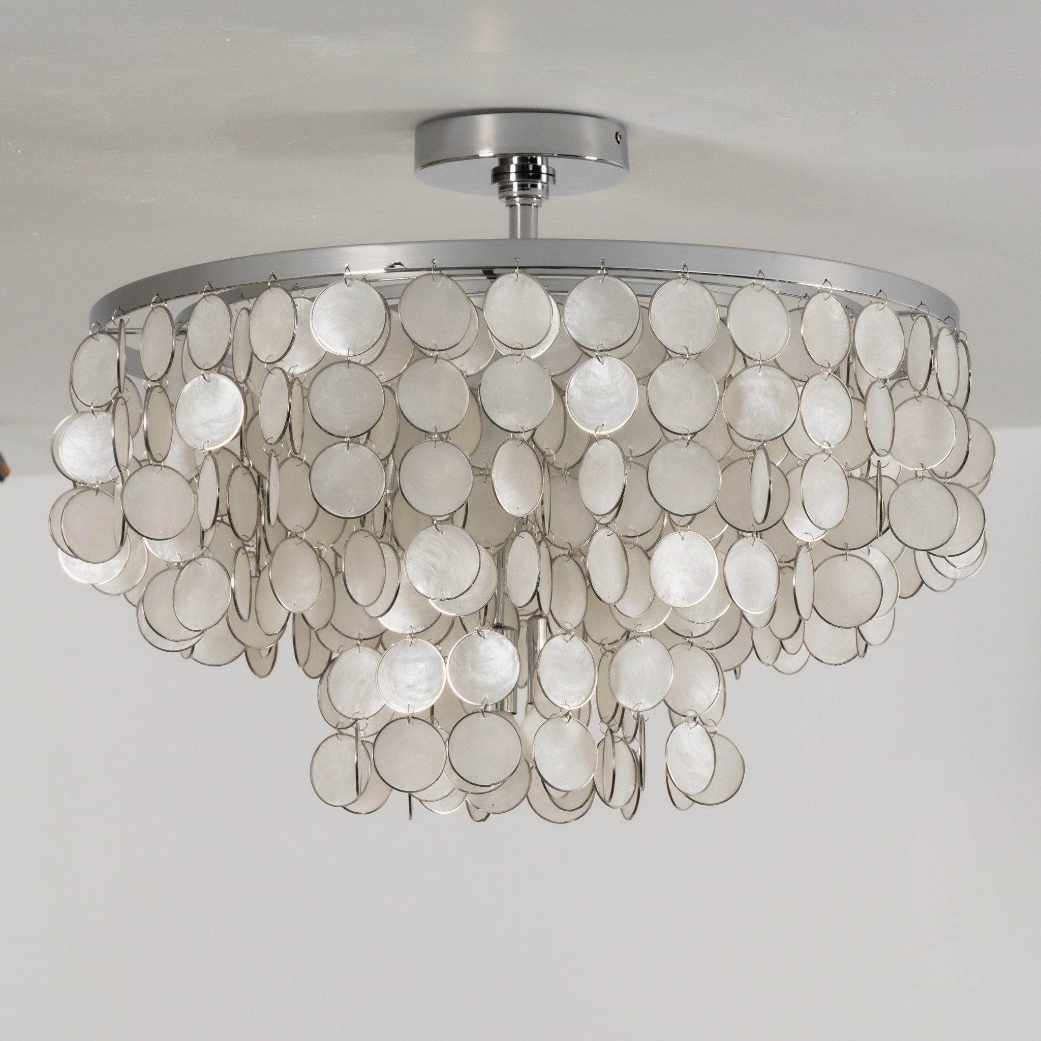 Pearl Shell Ceiling Lamp by Bling Lighting Studio