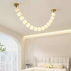 Pearl Glass Necklace Balls Chandelier