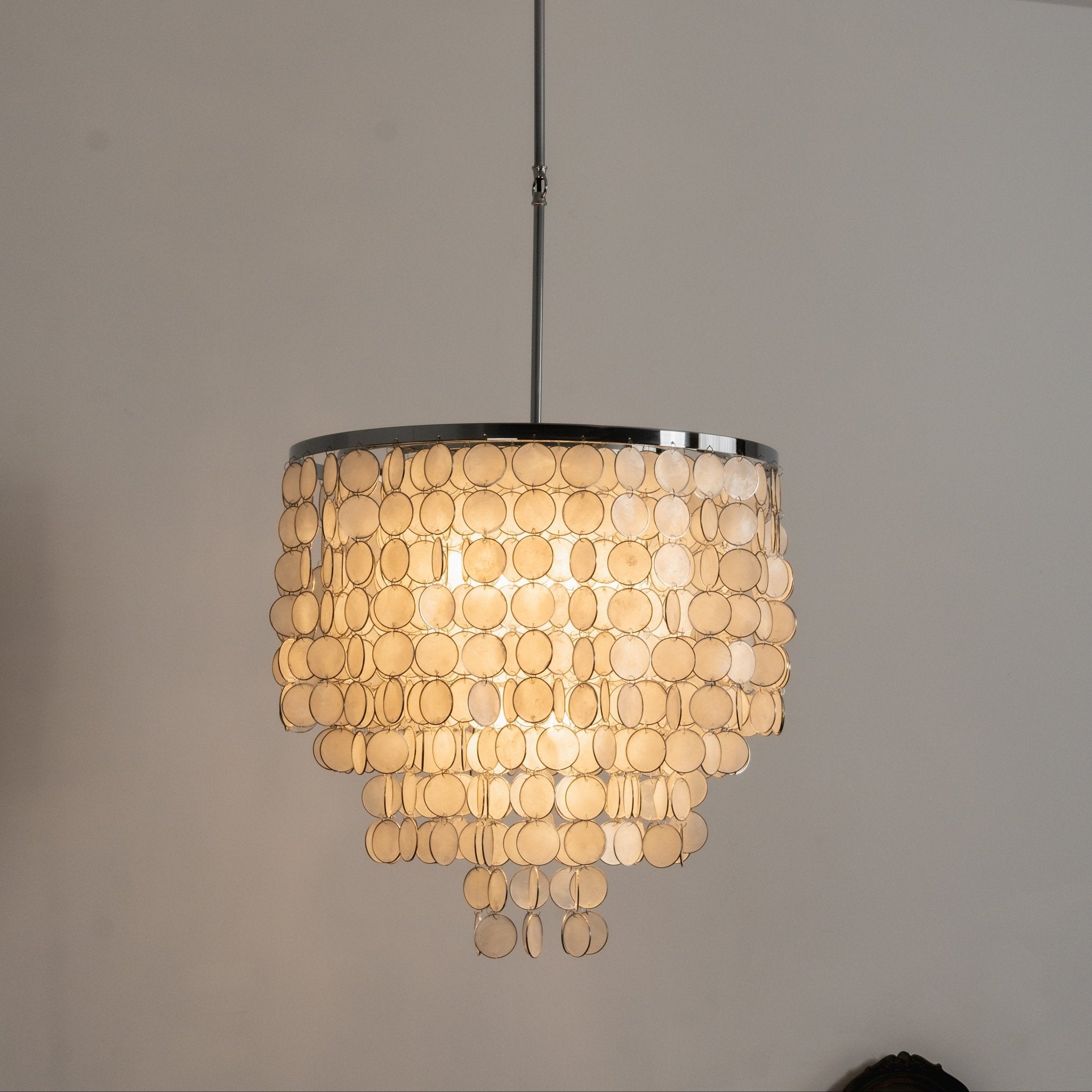 Pearl Shell Chandelier by Bling Lighting Studio