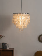 Pearl Shell Chandelier by Bling Lighting Studio
