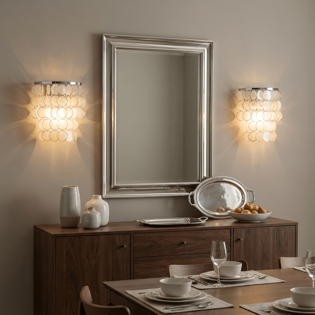 Pearl Shell Wall Lamp by Bling Lighting Studio