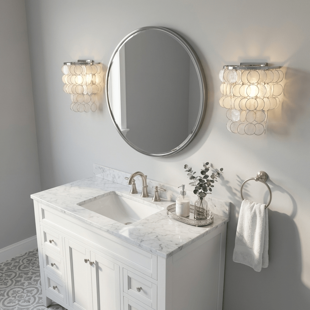 Pearl Shell Wall Lamp by Bling Lighting Studio