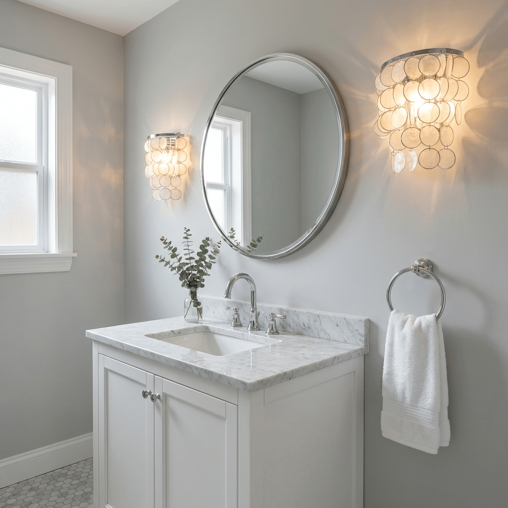 Pearl Shell Wall Lamp by Bling Lighting Studio