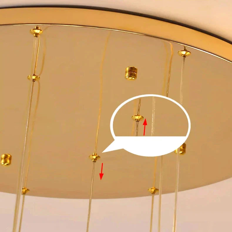 Pely Modern Crystal Stairway Chandelier for high ceiling staircase and foyer lighting