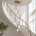Pely Modern Crystal Stairway Chandelier