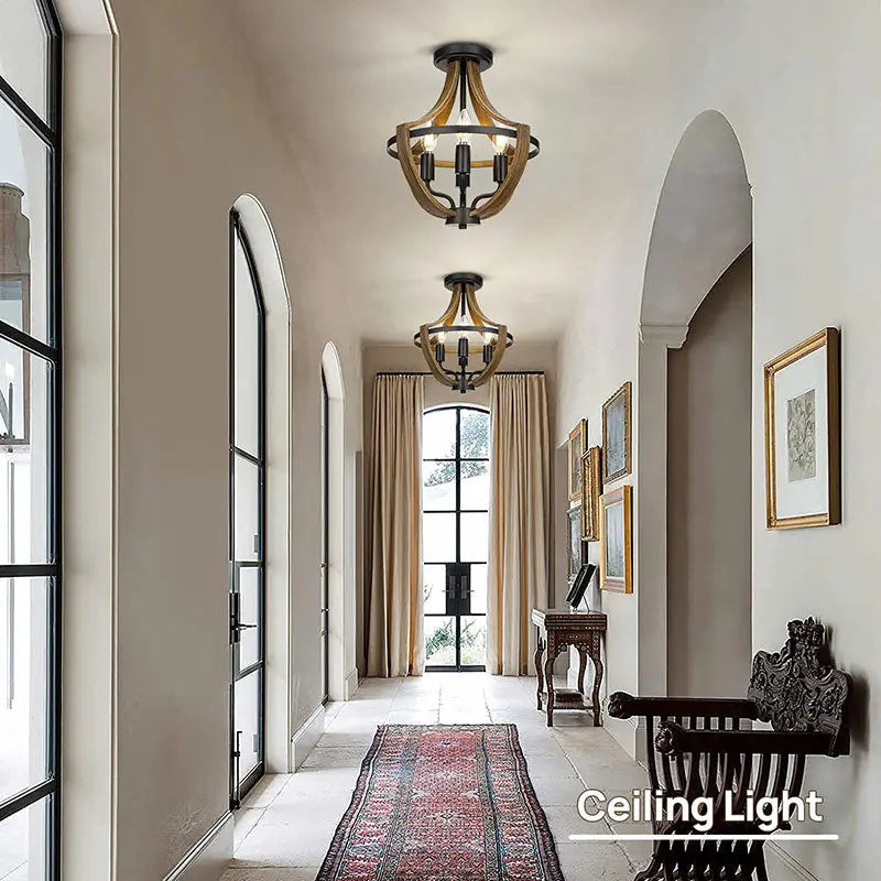 Petunia Rustic Foyer Lighting - Bling Lighting Studio