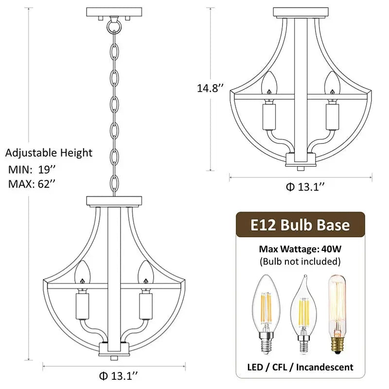 Petunia Rustic Foyer Lighting - Bling Lighting Studio
