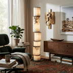 Pillar Alabaster Floor Lamp by Bling Lighting Studio