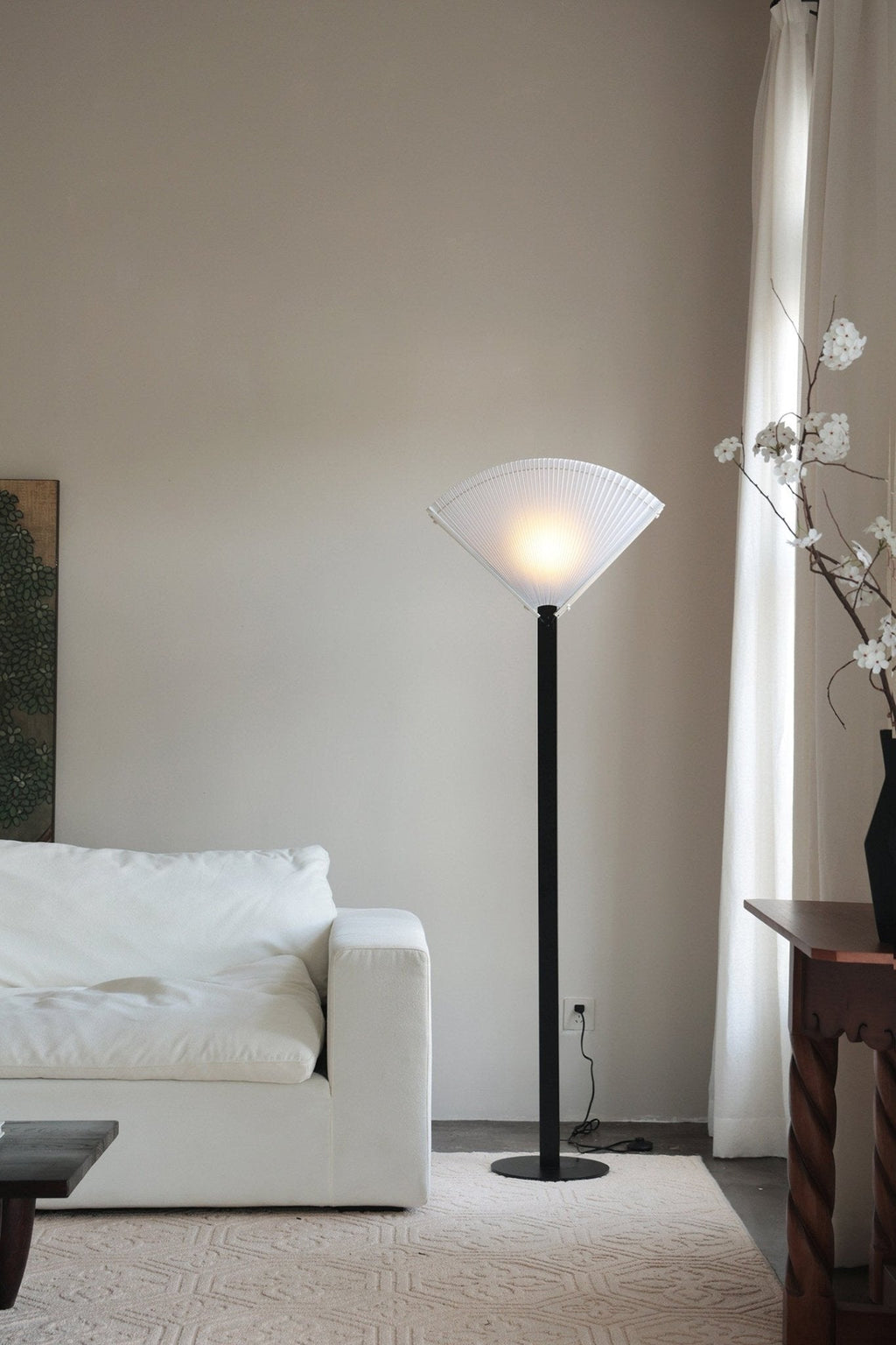 Pleated Fan Floor Lamp by Bling Lighting Studio
