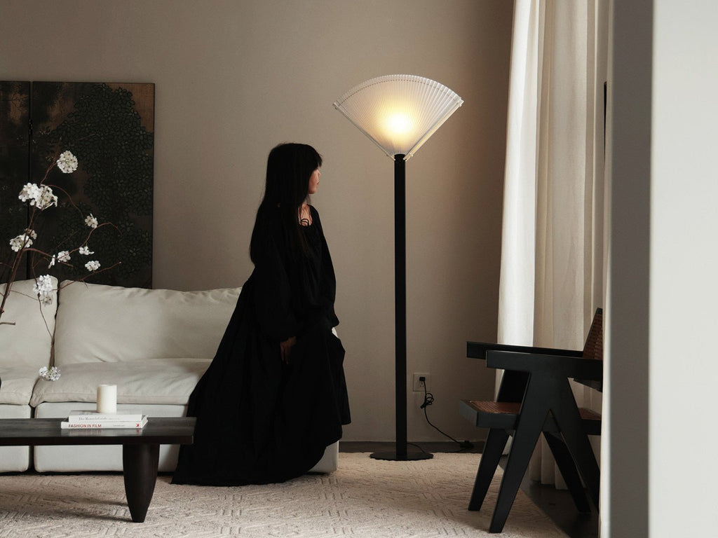Pleated Fan Floor Lamp by Bling Lighting Studio