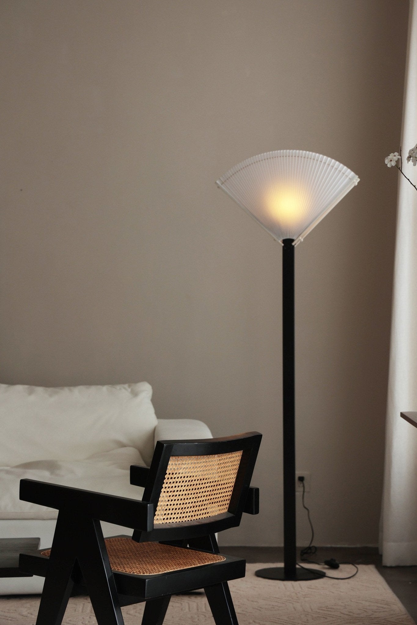 Pleated Fan Floor Lamp by Bling Lighting Studio