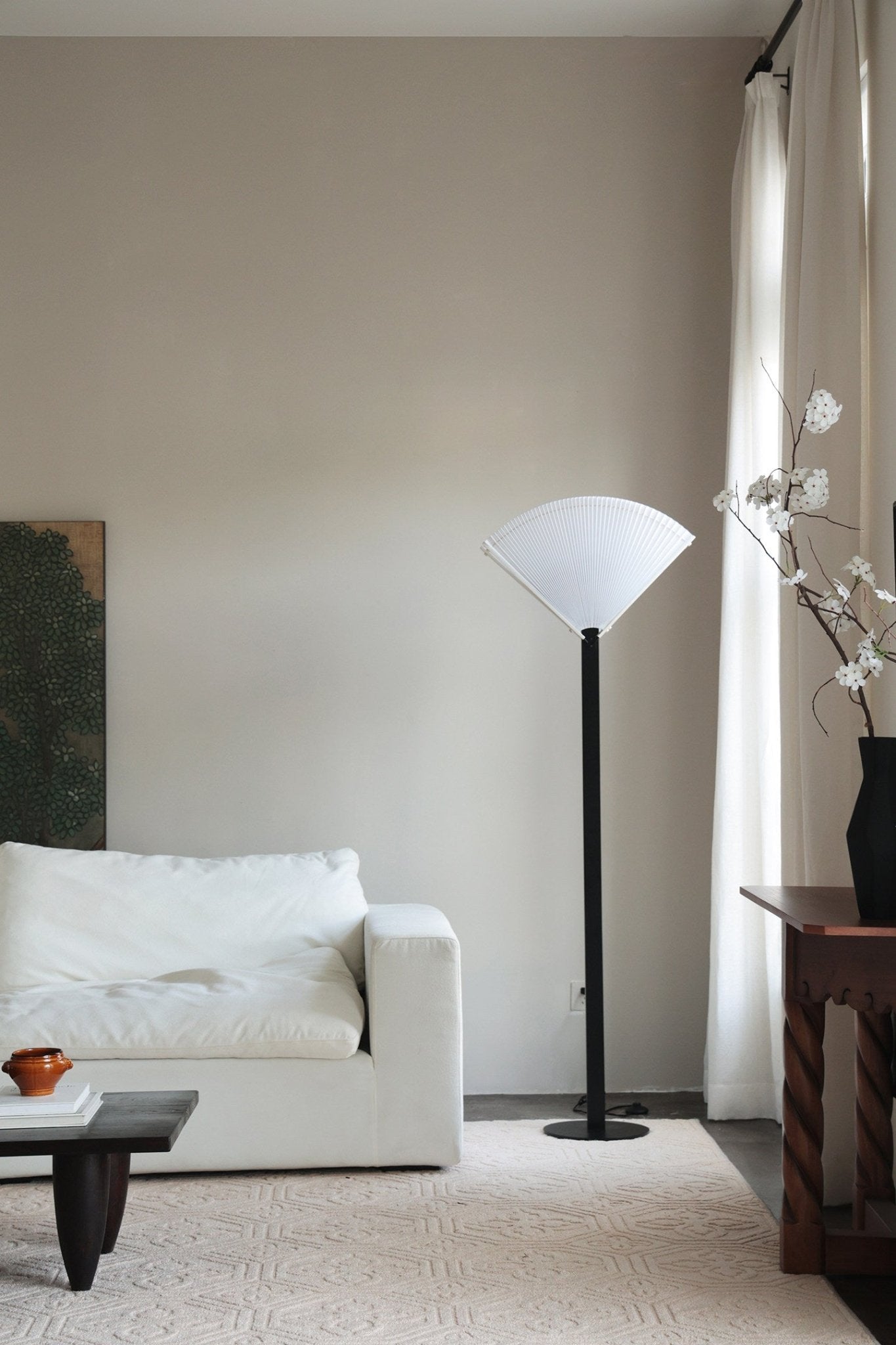 Pleated Fan Floor Lamp by Bling Lighting Studio