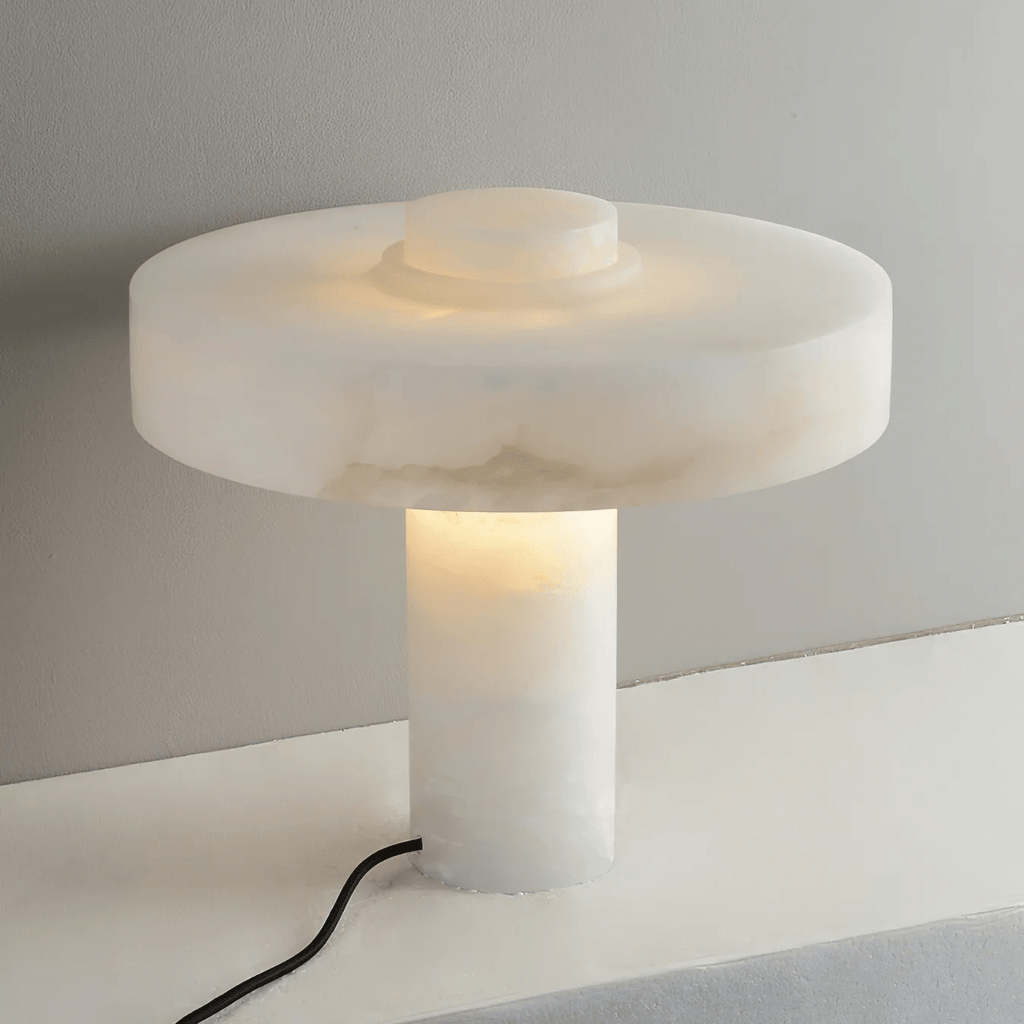 Plinth Alabaster Table Lamp by Bling Lighting Studio