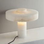 Plinth Alabaster Table Lamp by Bling Lighting Studio