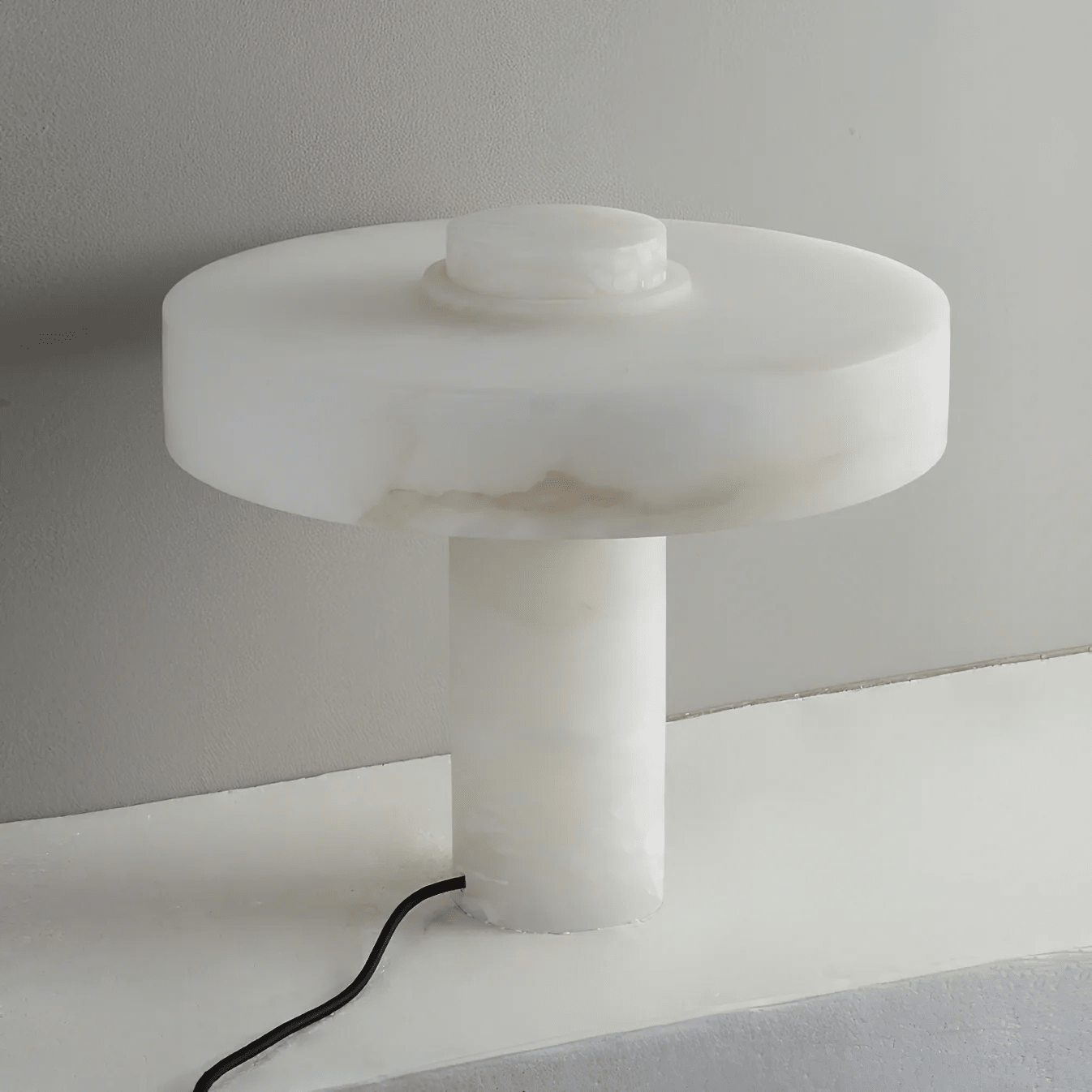 Plinth Alabaster Table Lamp by Bling Lighting Studio