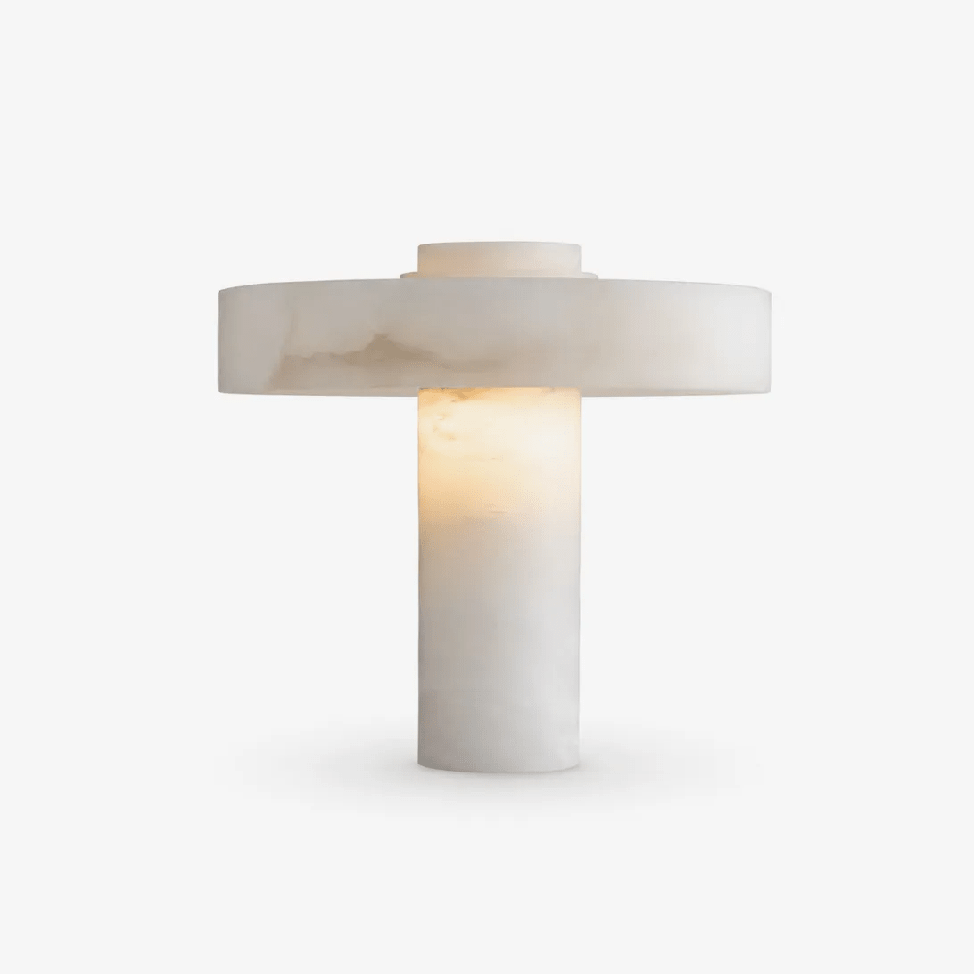 Plinth Alabaster Table Lamp by Bling Lighting Studio