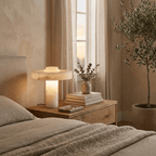 Plinth Alabaster Table Lamp by Bling Lighting Studio