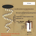 Polin Modern Faux Marble Stair Chandelier for high ceiling staircase and foyer lighting