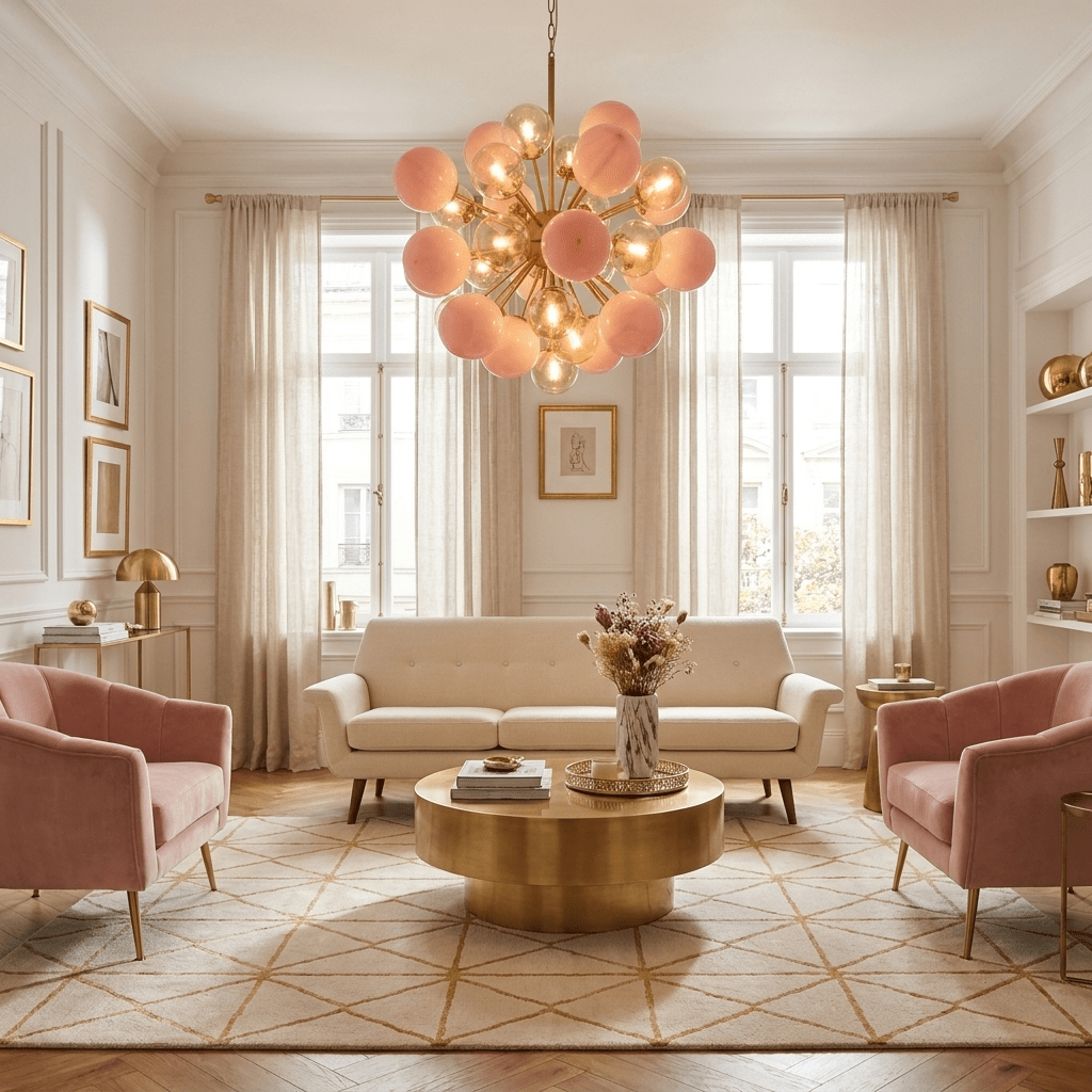 Pomelia Murano Glass Globe Sputnik Chandelier by Bling Lighting Studio