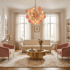 Pomelia Murano Glass Globe Sputnik Chandelier by Bling Lighting Studio