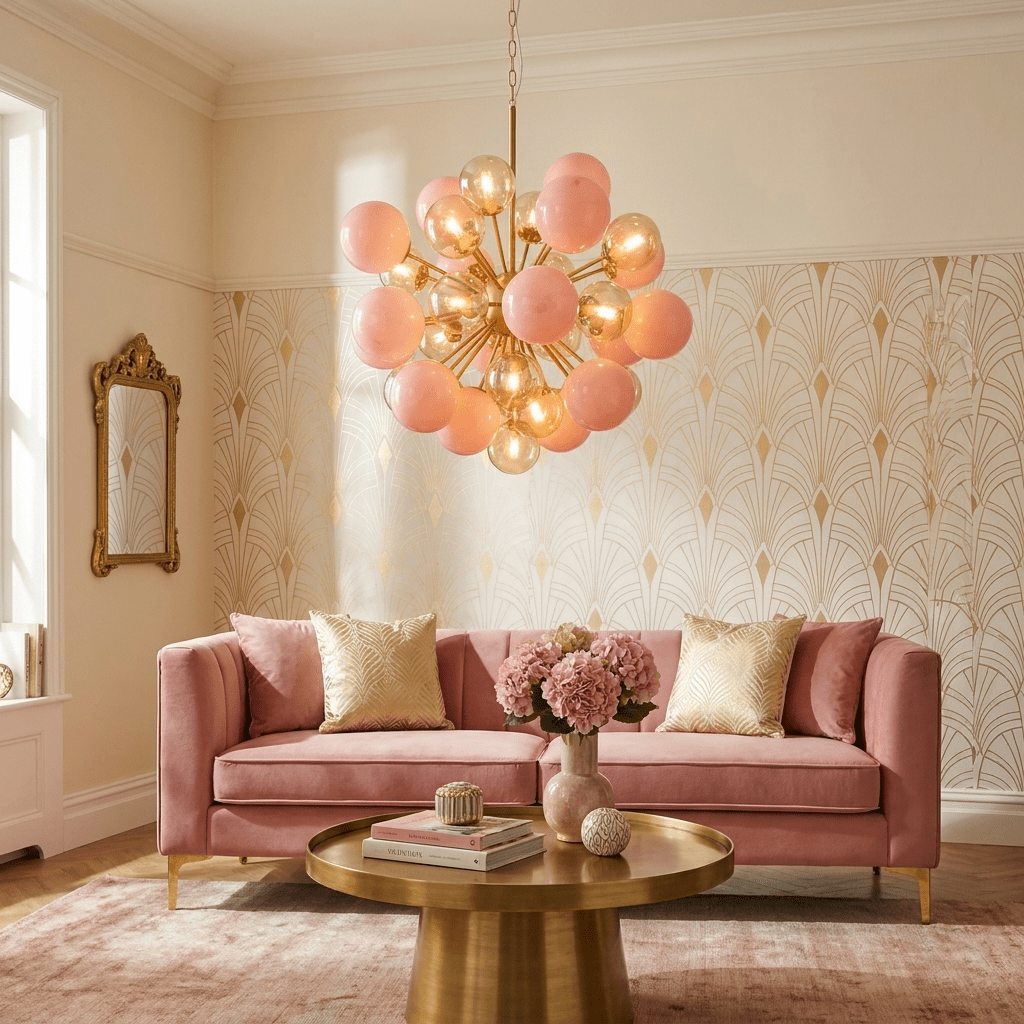 Pomelia Murano Glass Globe Sputnik Chandelier by Bling Lighting Studio