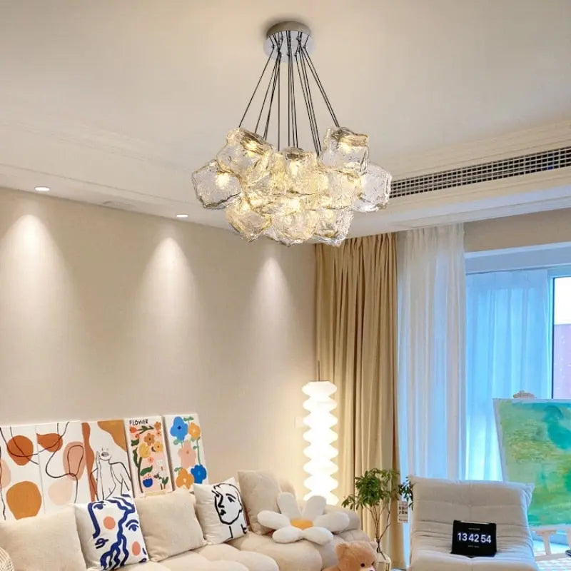 13 Light Post Modern Chrome Chandelier - Bling Lighting Studio
