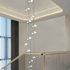 Postmodern Ring Pendant Light for Staircase for high ceiling staircase and foyer lighting