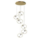 Postmodern Ring Pendant Light for Staircase for high ceiling staircase and foyer lighting