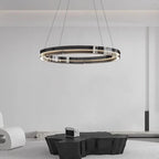 Qyra Contemporary Circular LED Chandelier - Bling Lighting Studio