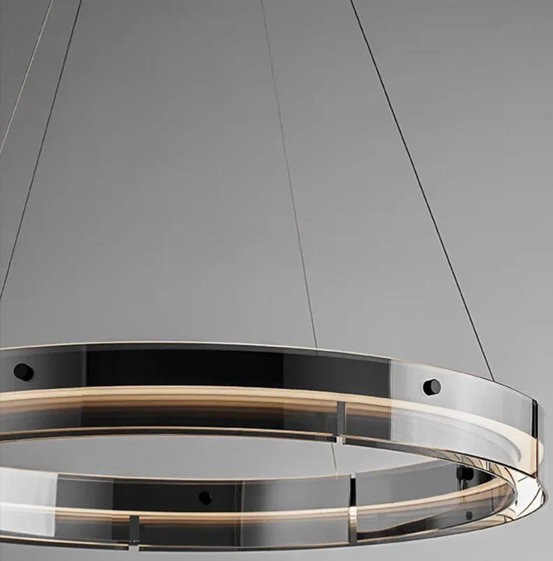 Qyra Contemporary Circular LED Chandelier - Bling Lighting Studio