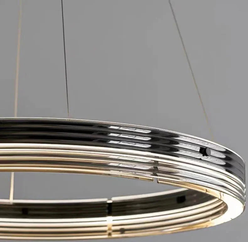Qyra Contemporary Circular LED Chandelier - Bling Lighting Studio