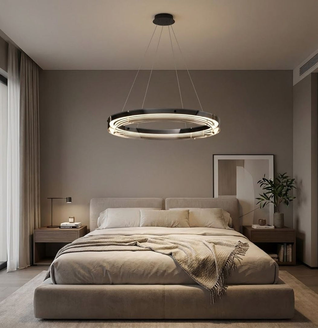Qyra Contemporary Circular LED Chandelier - Bling Lighting Studio