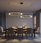 Qyra Contemporary Circular LED Chandelier - Bling Lighting Studio