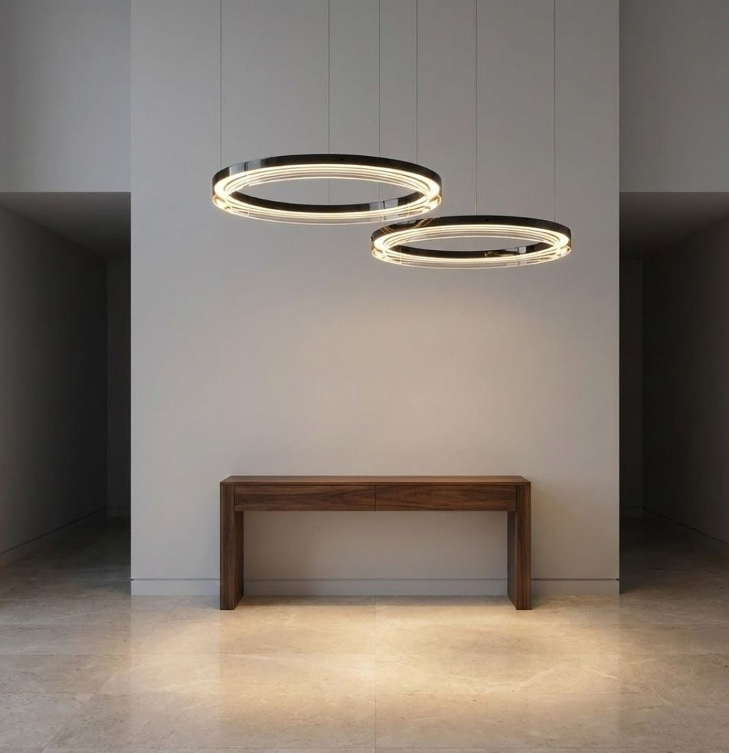 Qyra Contemporary Circular LED Chandelier - Bling Lighting Studio