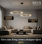 Qyra Contemporary Circular LED Chandelier - Bling Lighting Studio