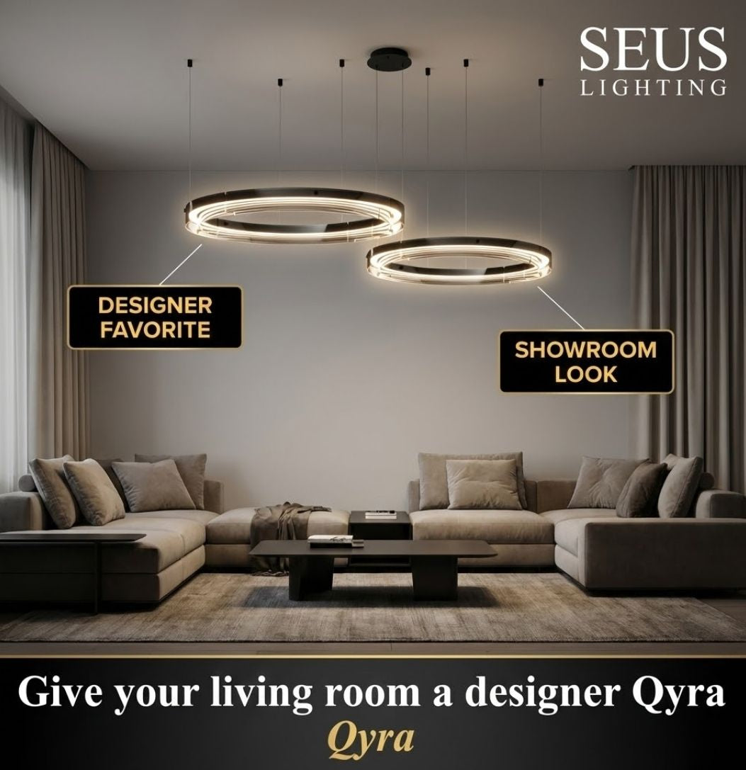 Qyra Contemporary Circular LED Chandelier - Bling Lighting Studio