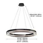 Qyra Contemporary Circular LED Chandelier - Bling Lighting Studio