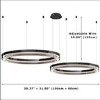 Qyra Contemporary Circular LED Chandelier - Bling Lighting Studio