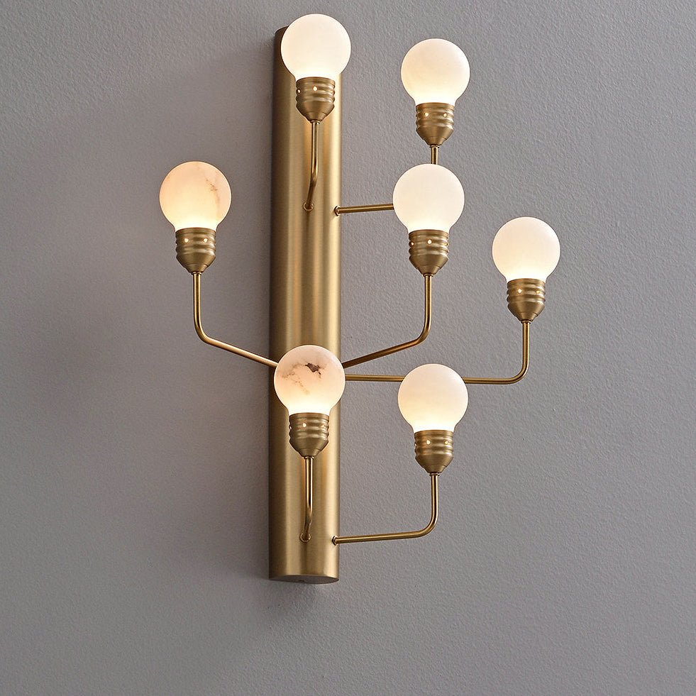 Raggiera Alabaster Globe Wall Sconce by Bling Lighting Studio