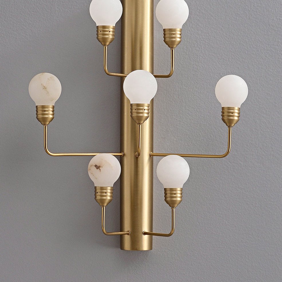 Raggiera Alabaster Globe Wall Sconce by Bling Lighting Studio