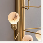 Raggiera Alabaster Globe Wall Sconce by Bling Lighting Studio