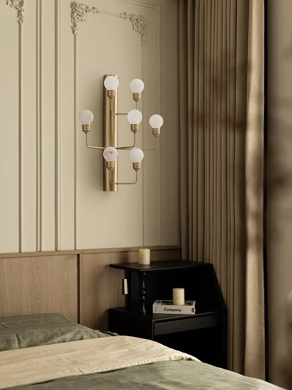 Raggiera Alabaster Globe Wall Sconce by Bling Lighting Studio