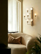 Raggiera Alabaster Globe Wall Sconce by Bling Lighting Studio
