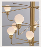 Raggiera Tiered Alabaster Globe Chandelier by Bling Lighting Studio