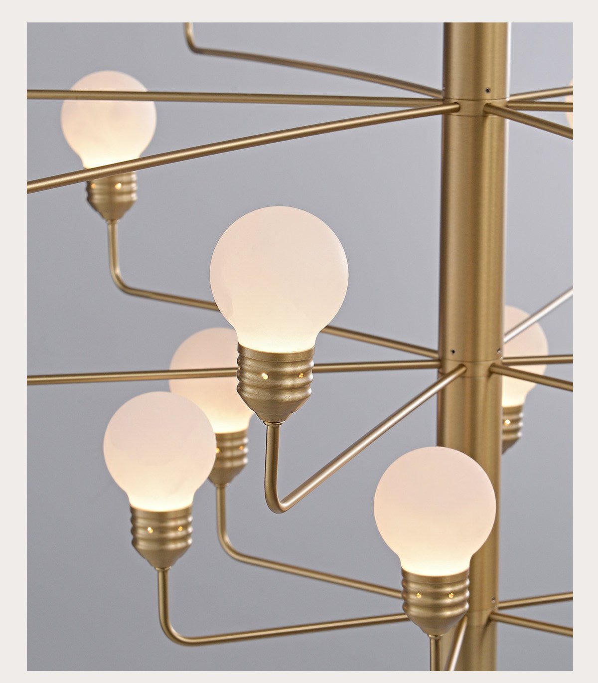 Raggiera Tiered Alabaster Globe Chandelier by Bling Lighting Studio