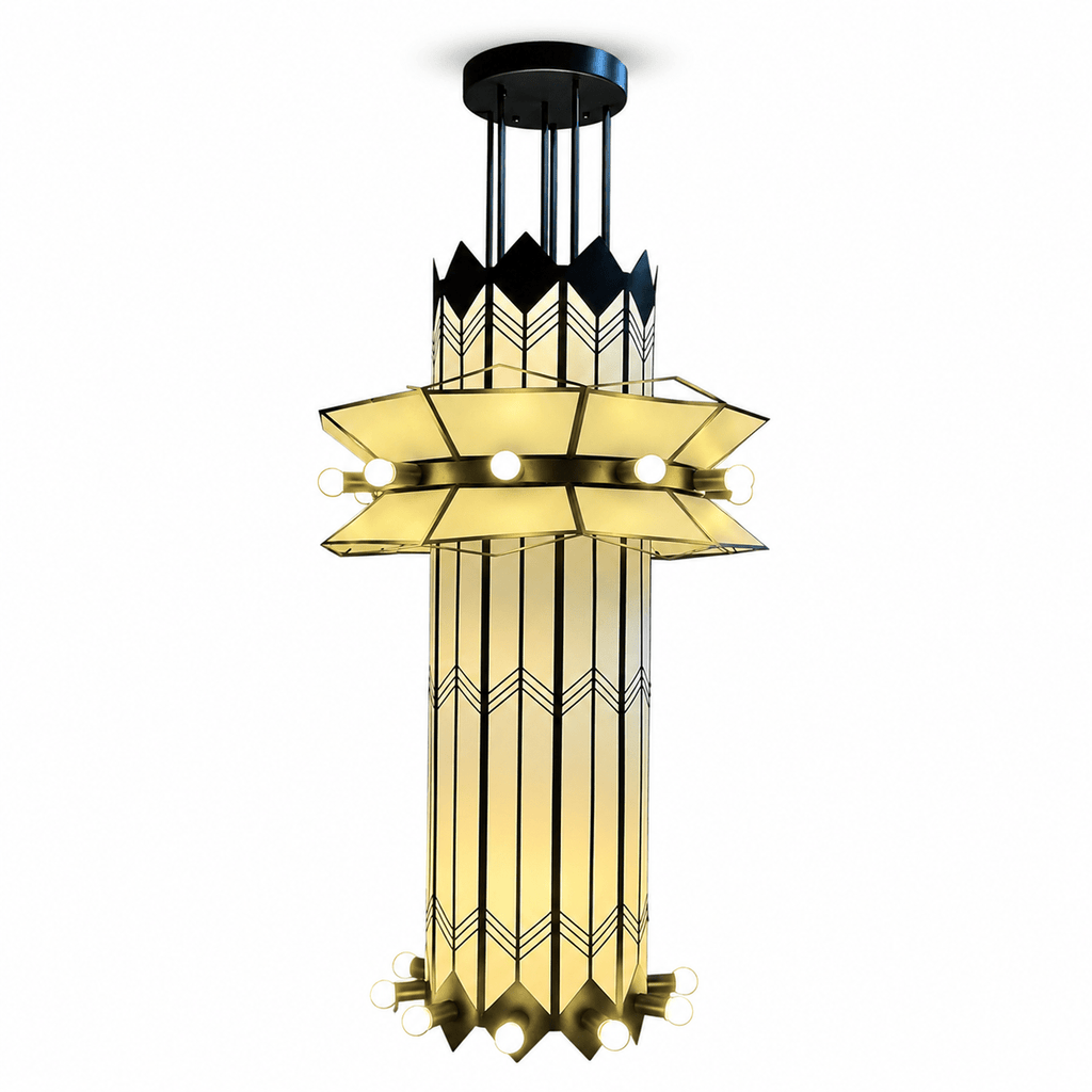 Rayonne Art Deco Chandelier by Bling Lighting Studio